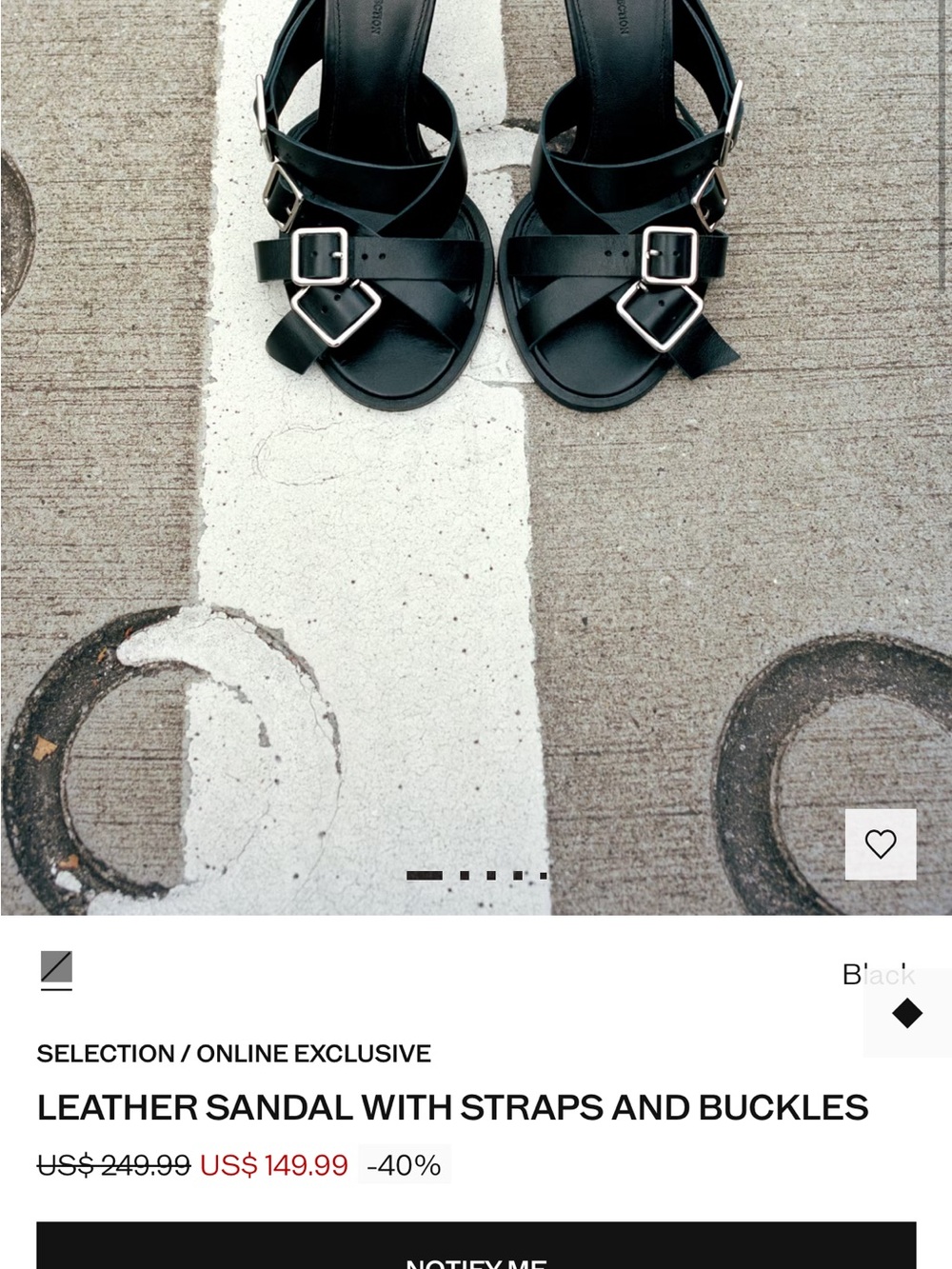 Heeled Leather Sandals - Belts and Buckles - Picture 13 of 13